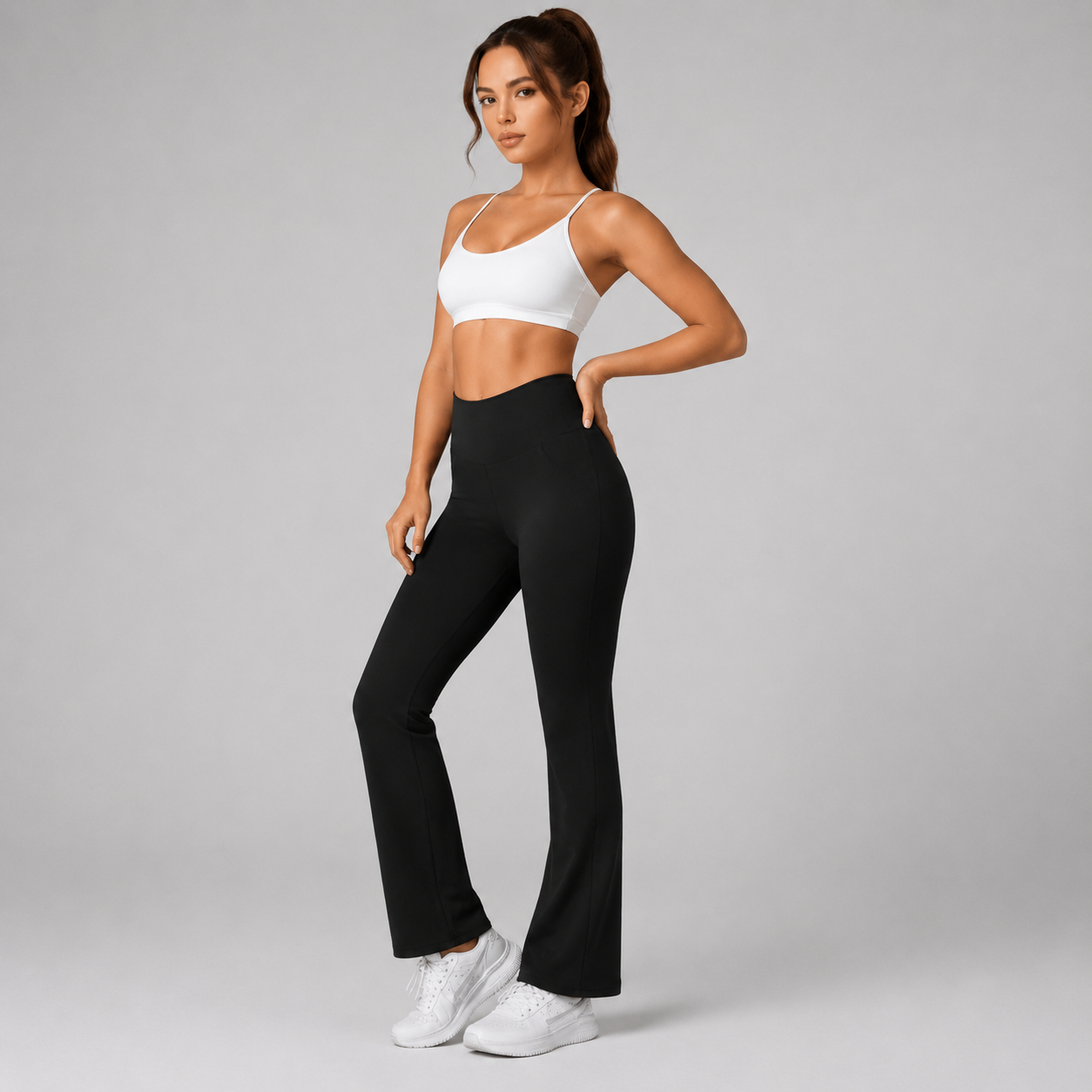 High Waist Flared Pants