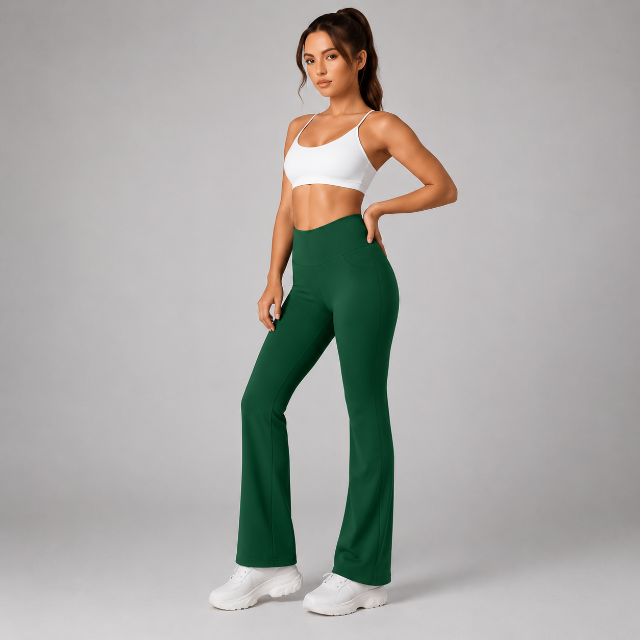High Waist Flared Pants