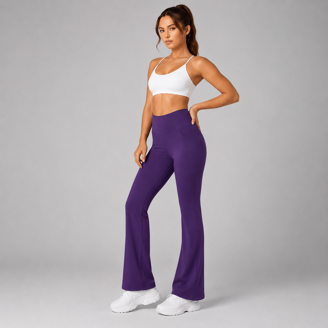 High Waist Flared Pants