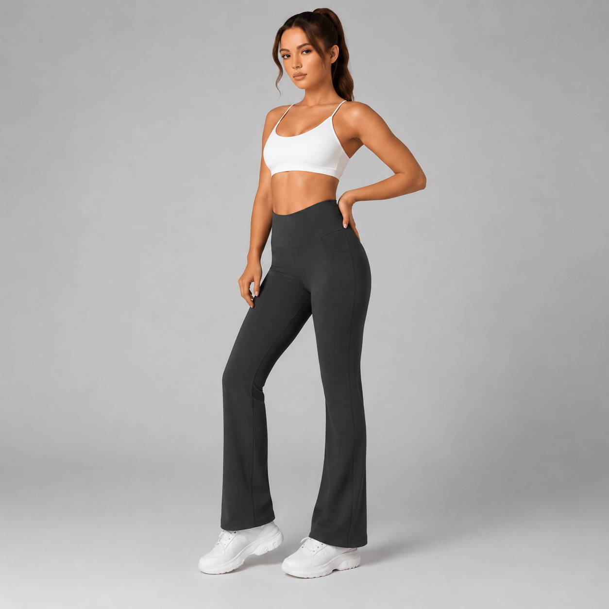 High Waist Flared Pants