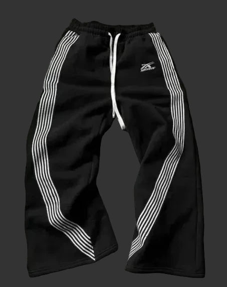 Unisex Striped Fleece Pants