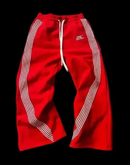 Unisex Striped Fleece Pants