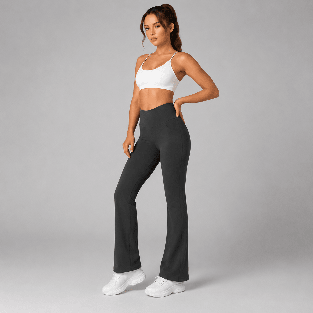 High Waist Flared Pants - Vanguard Athletics