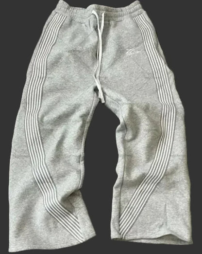 Unisex Striped Fleece Pants